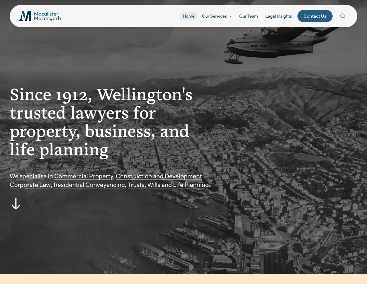 Homepage screenshot of Macalister Mazengarb